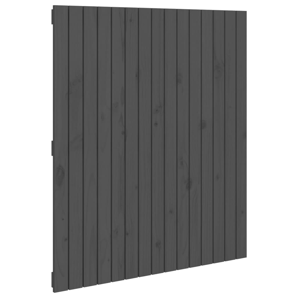 sengegavl 95,5x3x110 cm massivt fyrretræ grå