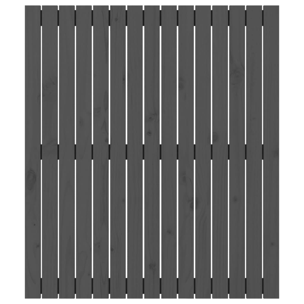 sengegavl 95,5x3x110 cm massivt fyrretræ grå