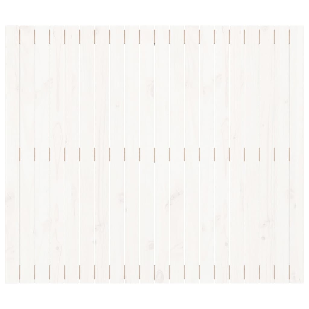 sengegavl 127,5x3x110 cm massivt fyrretræ hvid