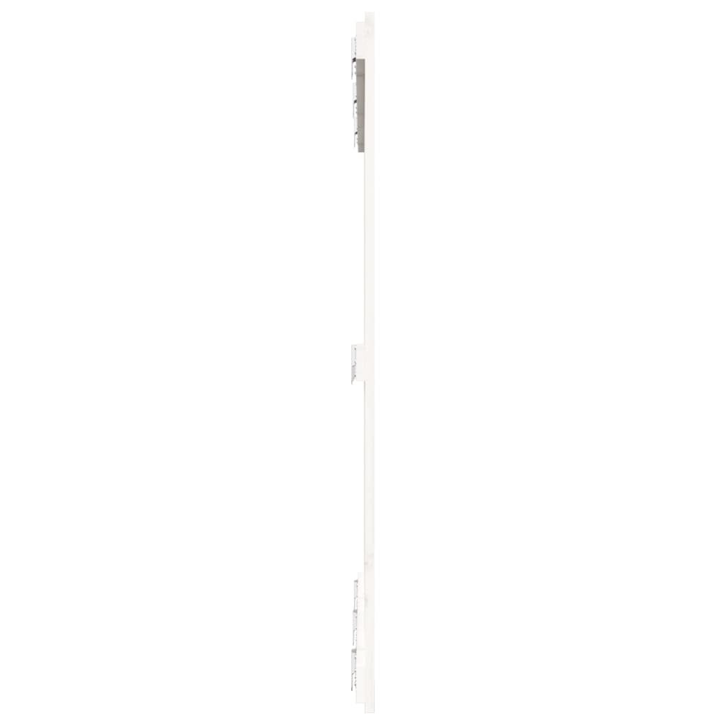sengegavl 127,5x3x110 cm massivt fyrretræ hvid
