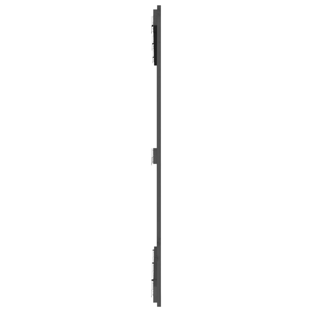 sengegavl 127,5x3x110 cm massivt fyrretræ grå
