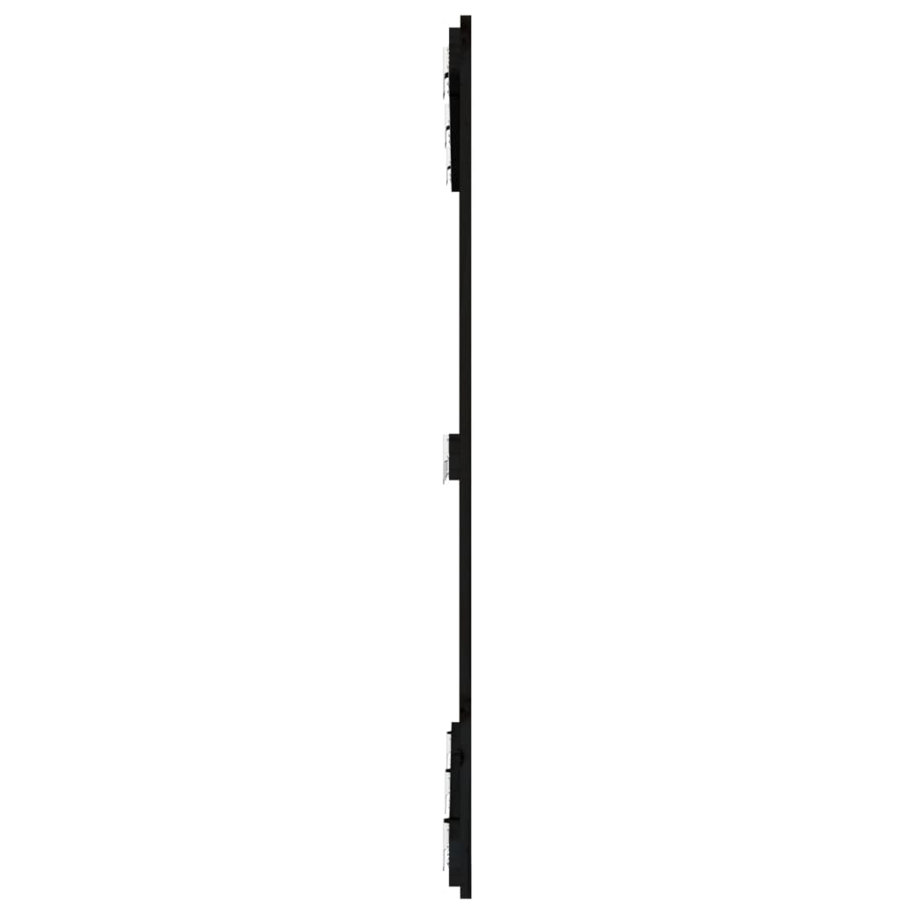 sengegavl 127,5x3x110 cm massivt fyrretræ sort