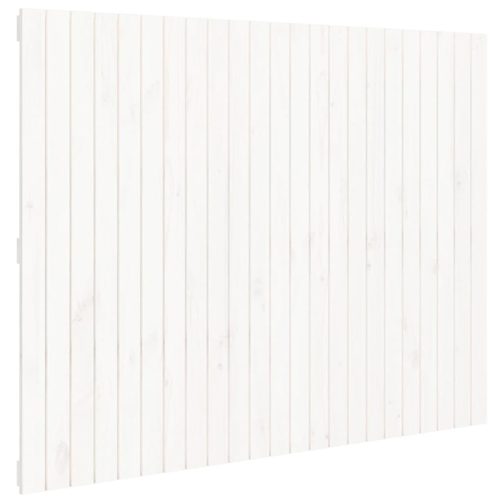 sengegavl 146,5x3x110 cm massivt fyrretræ hvid