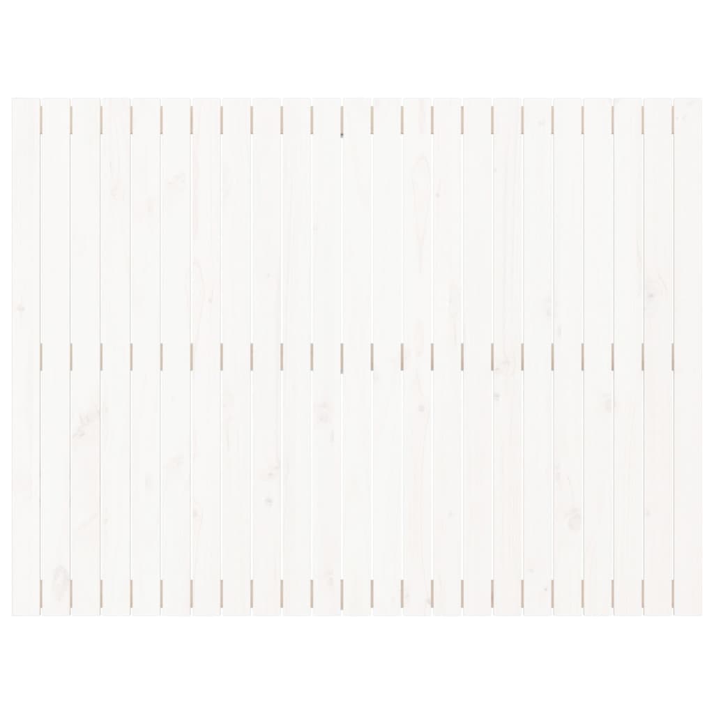 sengegavl 146,5x3x110 cm massivt fyrretræ hvid