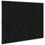 sengegavl 146,5x3x110 cm massivt fyrretræ sort