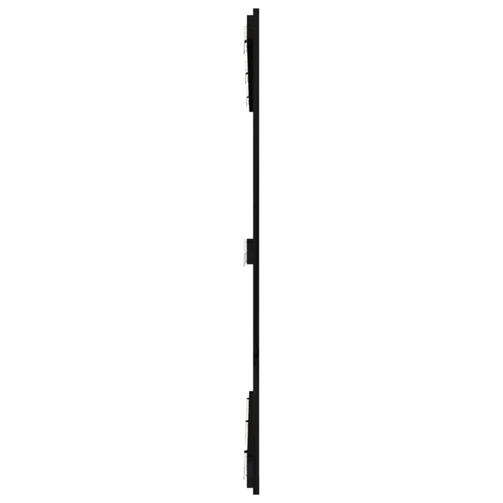 sengegavl 146,5x3x110 cm massivt fyrretræ sort