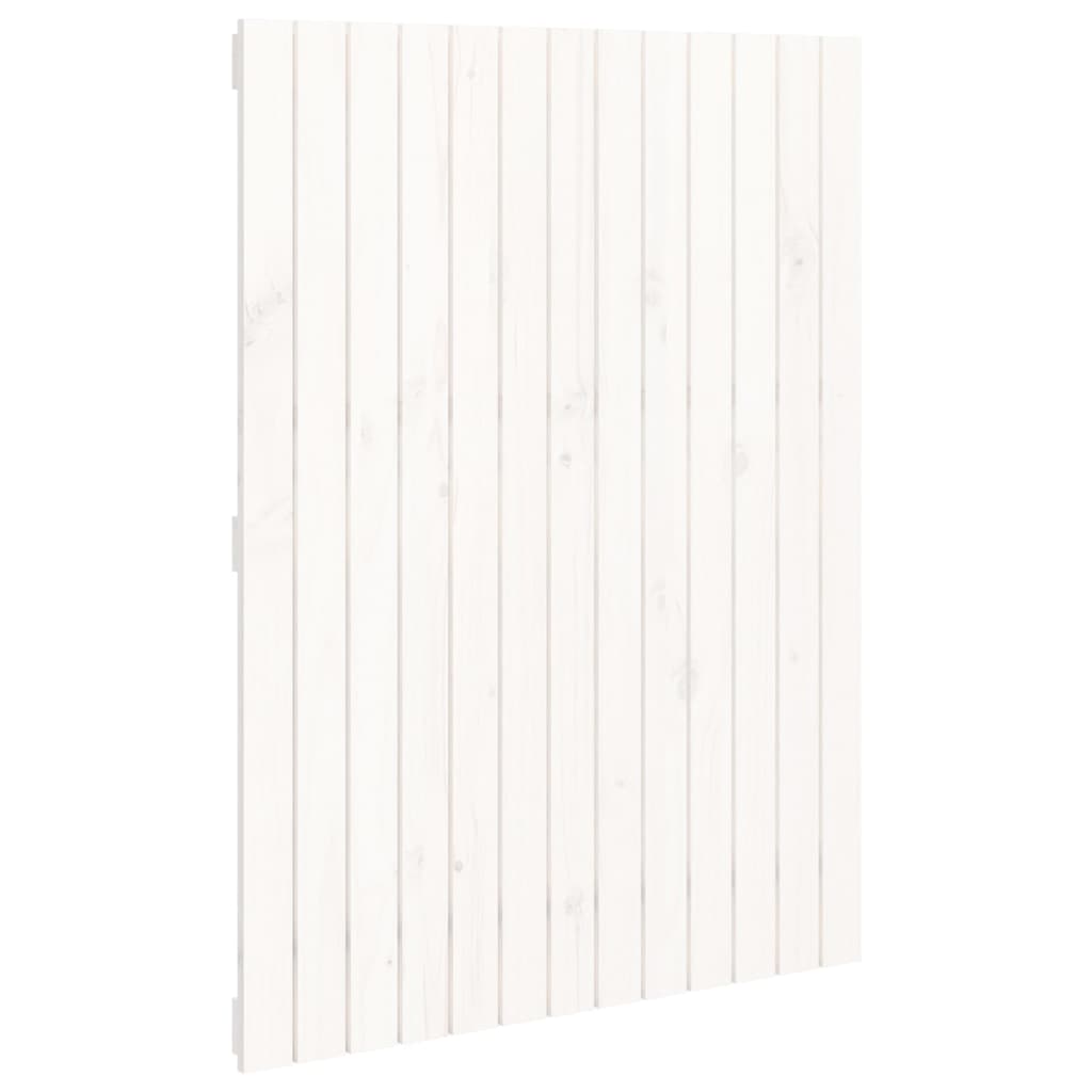 sengegavl 82,5x3x110 cm massivt fyrretræ hvid