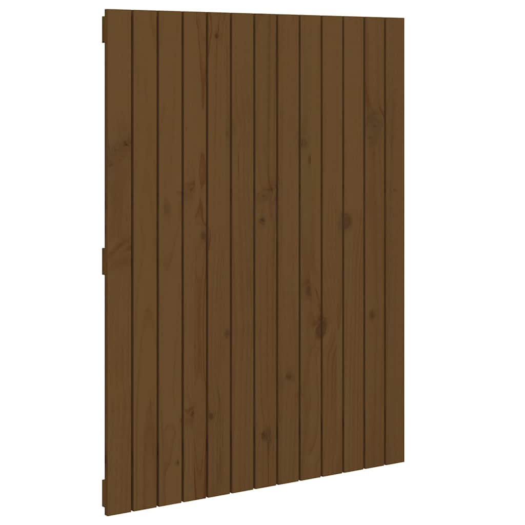 sengegavl 82,5x3x110 cm massivt fyrretræ gyldenbrun