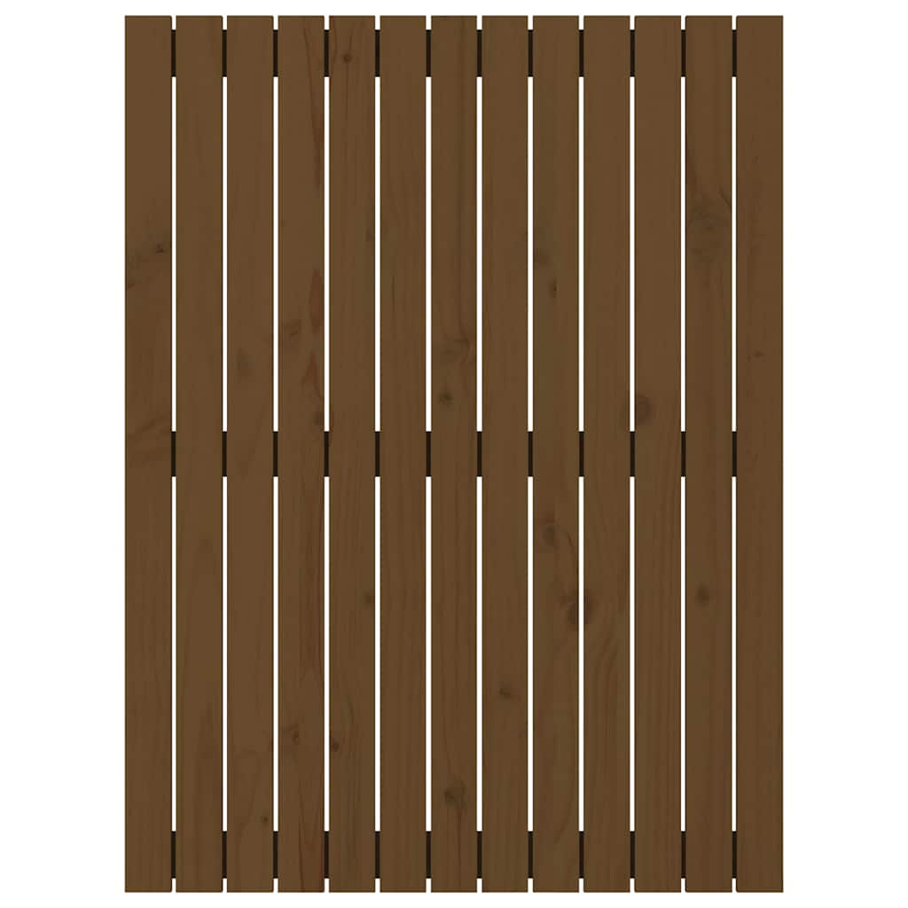 sengegavl 82,5x3x110 cm massivt fyrretræ gyldenbrun