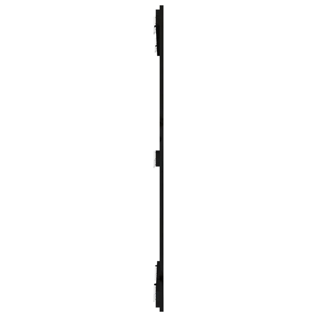 sengegavl 82,5x3x110 cm massivt fyrretræ sort