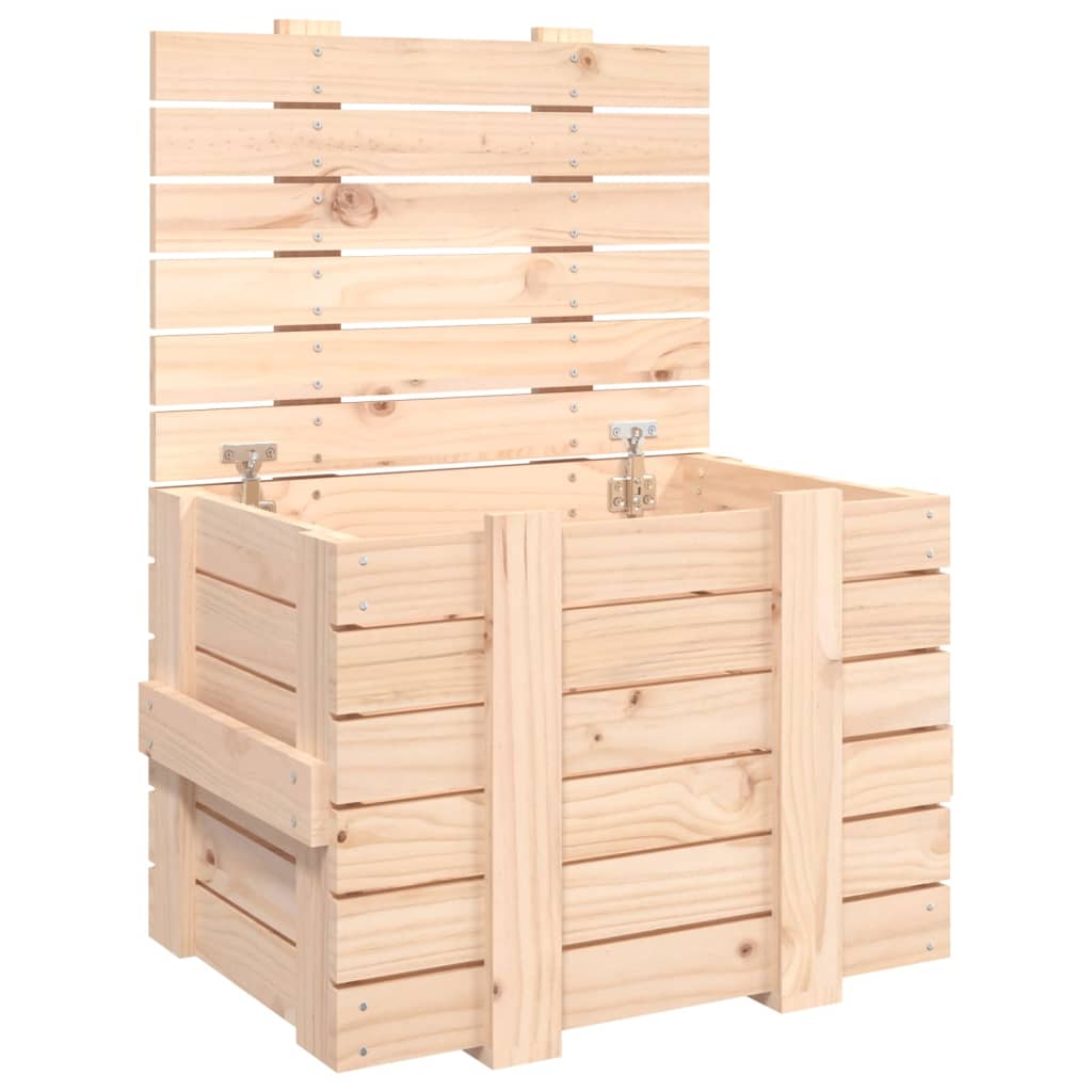 opbevaringskasse 58x40,5x42 cm massivt fyrretræ
