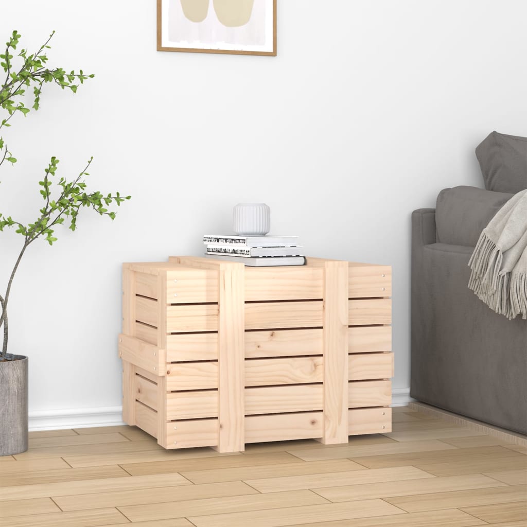 opbevaringskasse 58x40,5x42 cm massivt fyrretræ