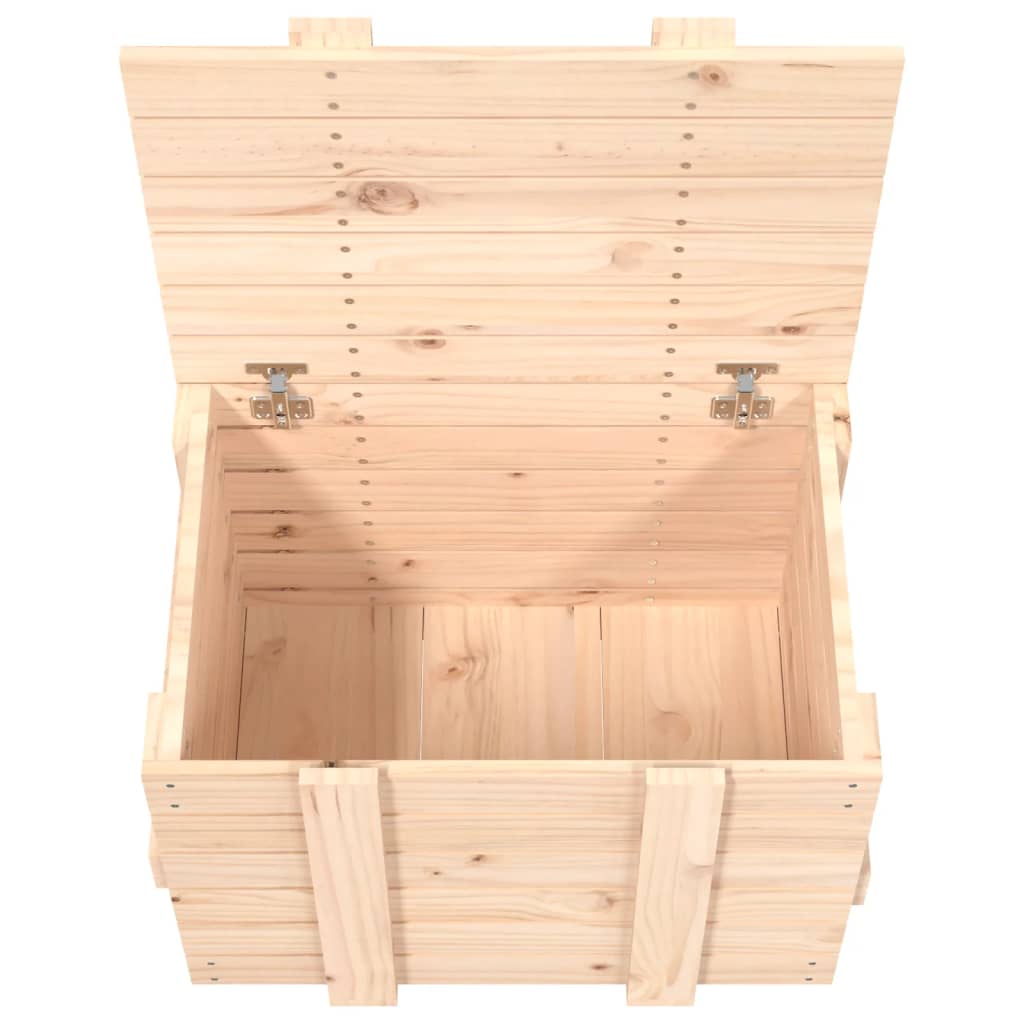 opbevaringskasse 58x40,5x42 cm massivt fyrretræ