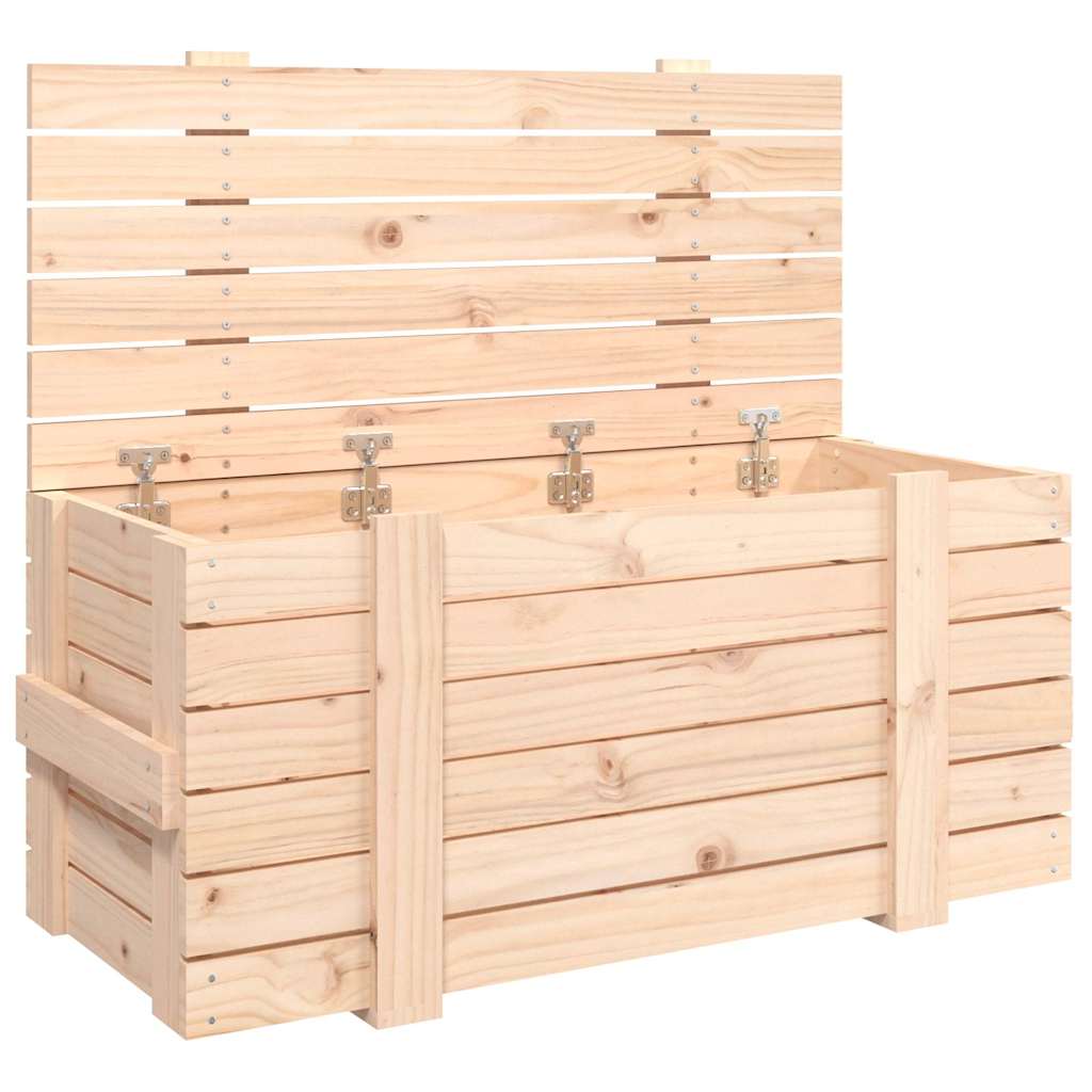 opbevaringskasse 91x40,5x42 cm massivt fyrretræ
