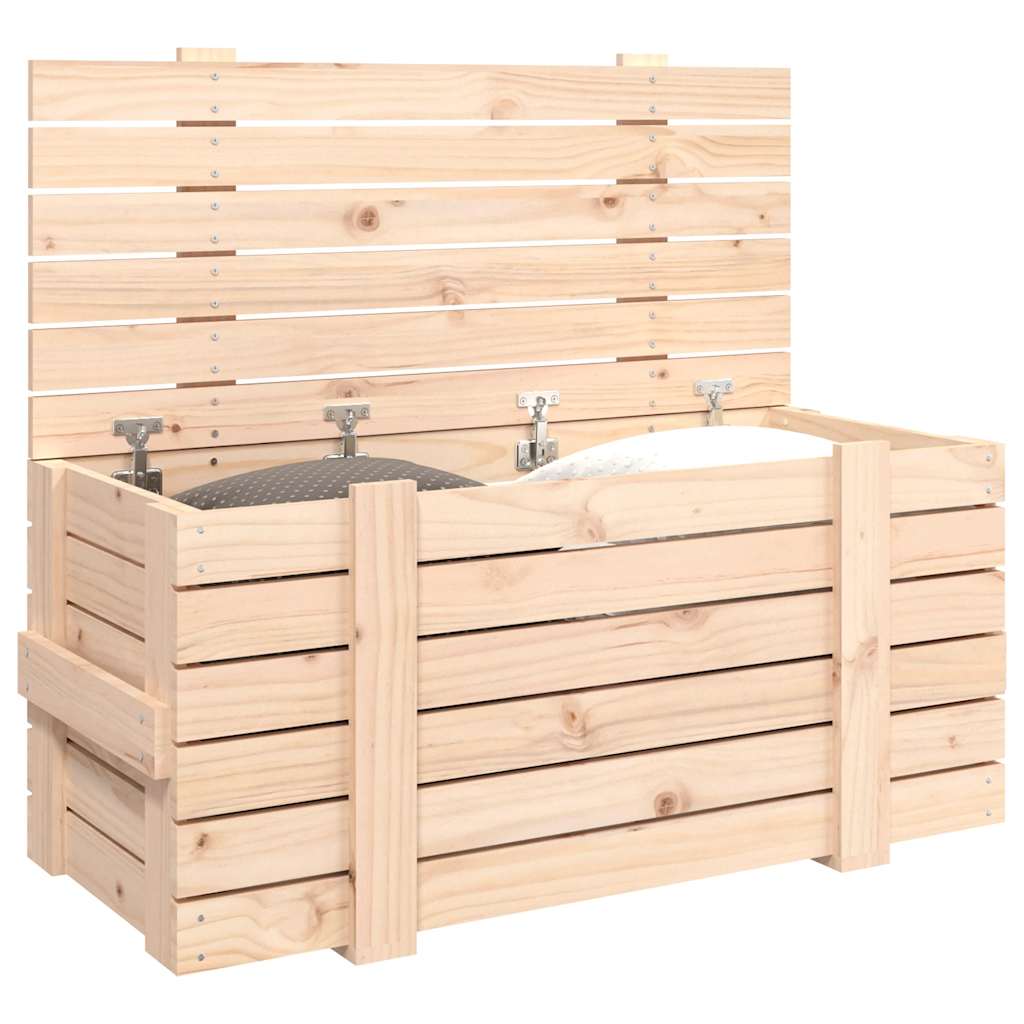 opbevaringskasse 91x40,5x42 cm massivt fyrretræ