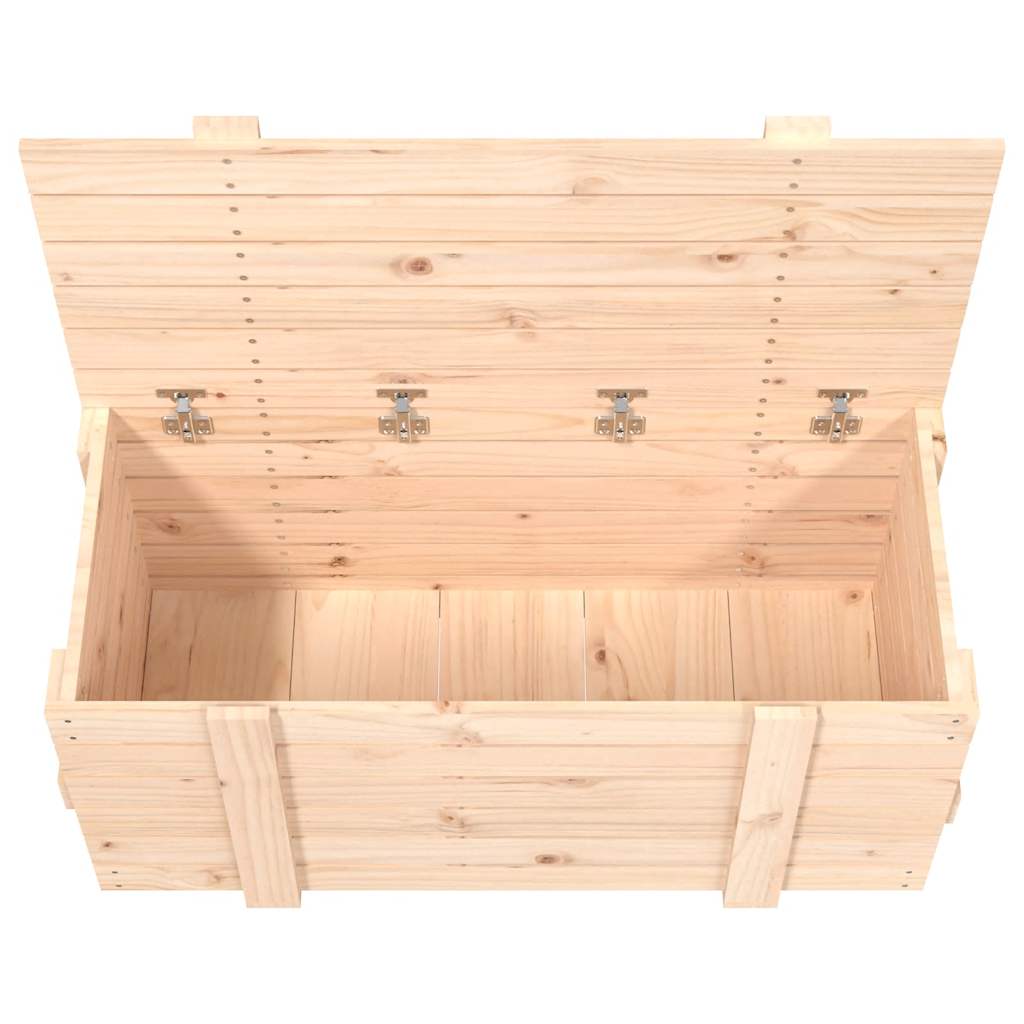 opbevaringskasse 91x40,5x42 cm massivt fyrretræ