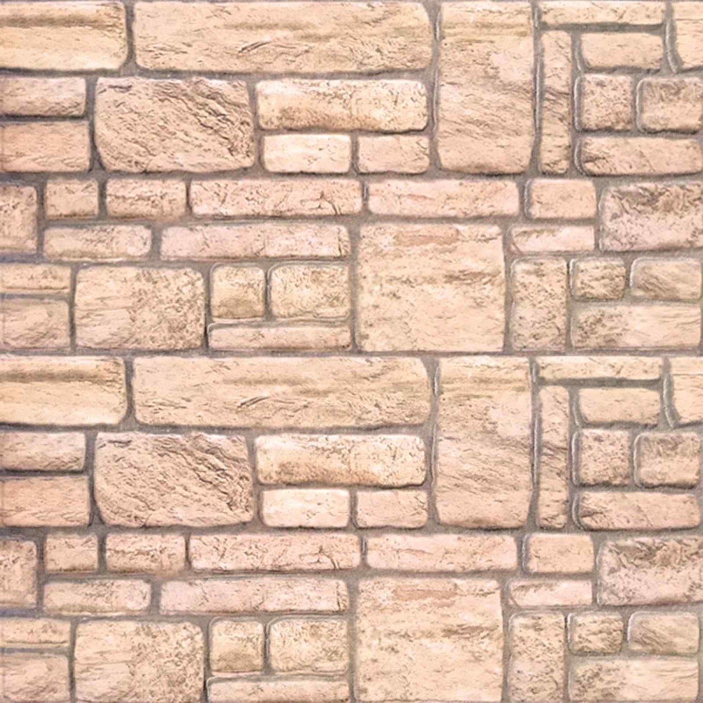 Vægpaneler 10 stk. 100 x 50 cm Beige EPS Skum