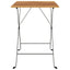 foldbart bistrobord 55x54x71 cm massivt teaktræ og stål
