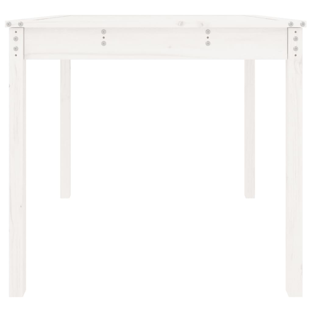 havebord 82,5x82,5x76 cm massivt fyrretræ hvid