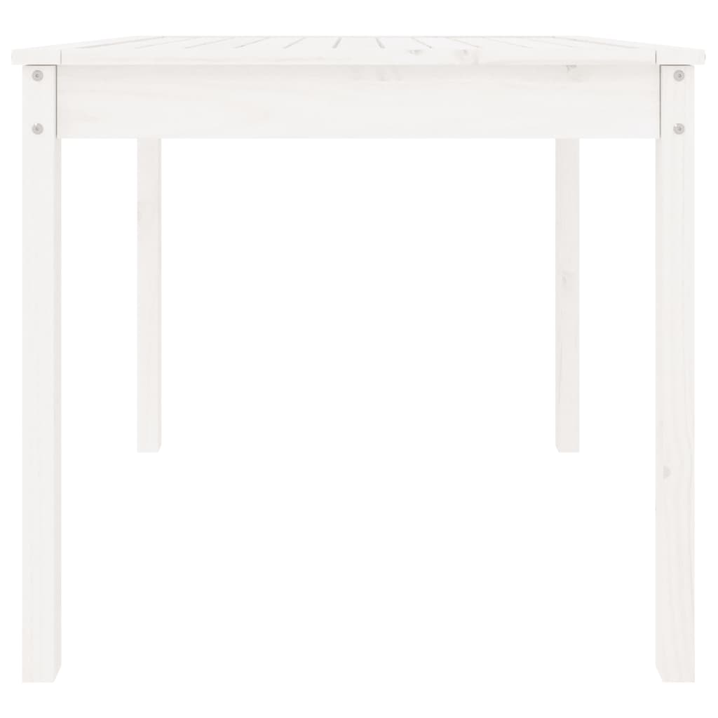 havebord 82,5x82,5x76 cm massivt fyrretræ hvid
