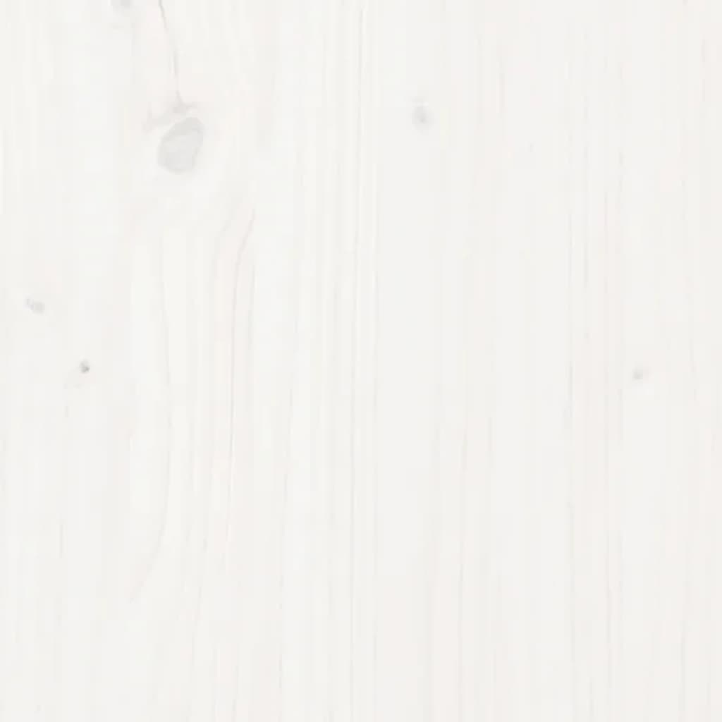 havebord 82,5x82,5x76 cm massivt fyrretræ hvid