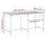 havebord 203,5x90x110 cm massivt fyrretræ hvid