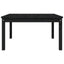 havebord 82,5x82,5x45 cm massivt fyrretræ sort