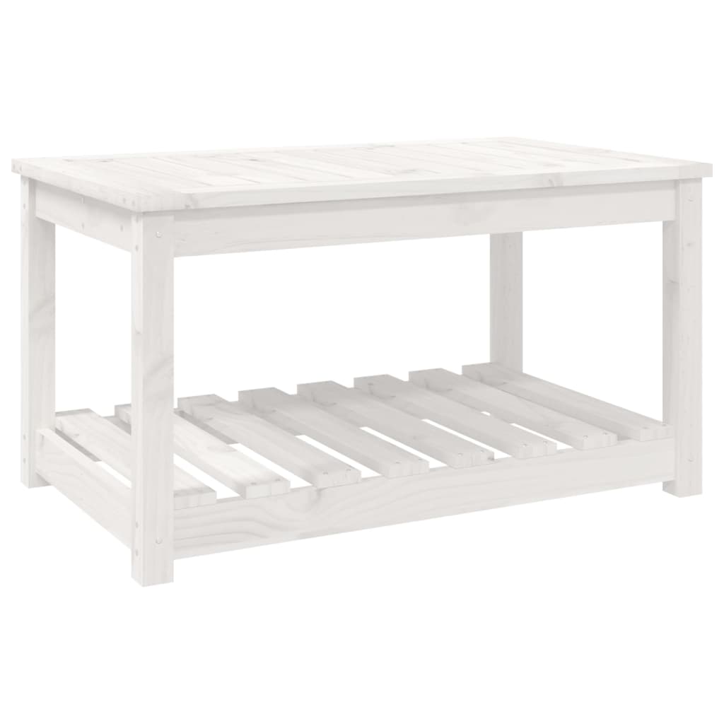 havebord 82,5x50,5x45 cm massivt fyrretræ hvid