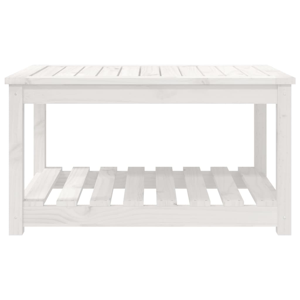 havebord 82,5x50,5x45 cm massivt fyrretræ hvid