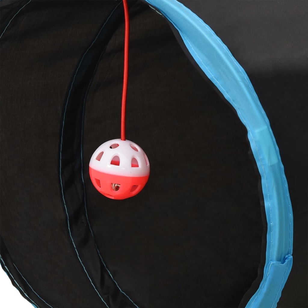 4-vejs kattetunnel 132 cm polyester sort og blå