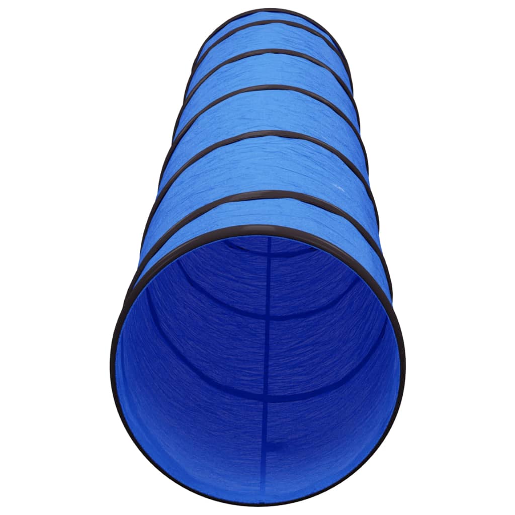 agilitytunnel til hunde Ø40x200 cm polyester blå