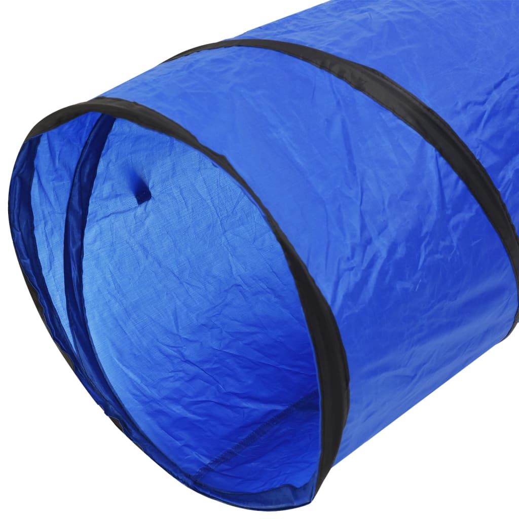 agilitytunnel til hunde Ø40x200 cm polyester blå