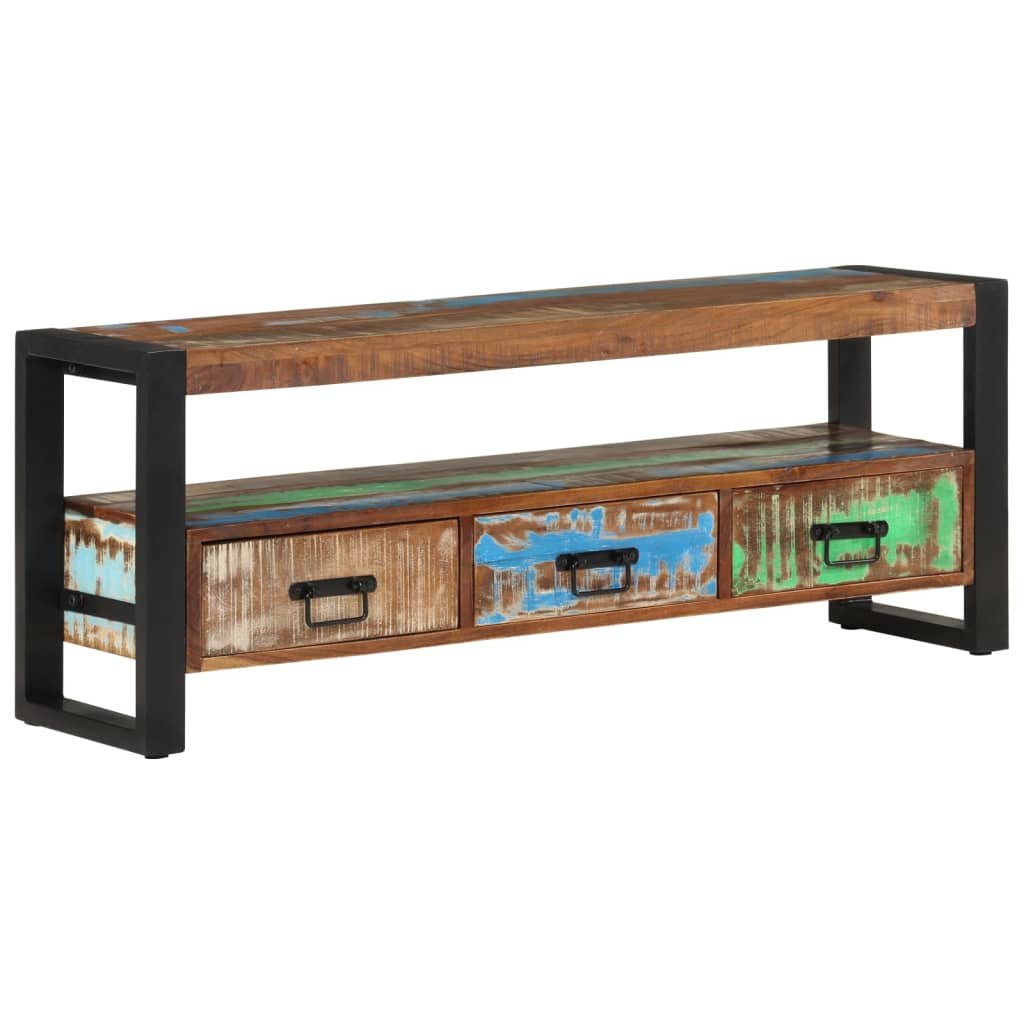tv-bord 120x30x45 cm massivt genbrugstræ