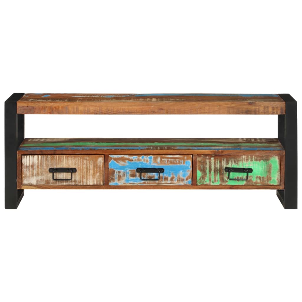 tv-bord 120x30x45 cm massivt genbrugstræ