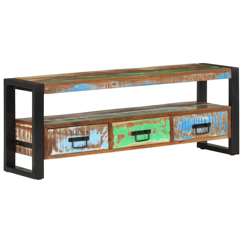 tv-bord 120x30x45 cm massivt genbrugstræ