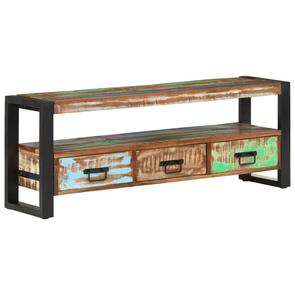 tv-bord 120x30x45 cm massivt genbrugstræ