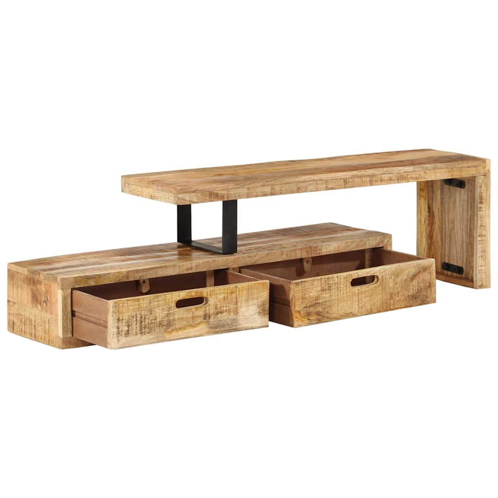 TV-bord (118-200) x 30 x 40 cm massivt træ mango