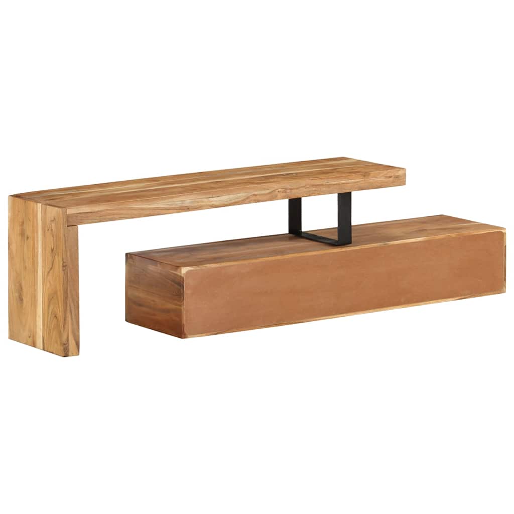 TV-bord (118-200) x 30 x 40 cm massivt træ akacie
