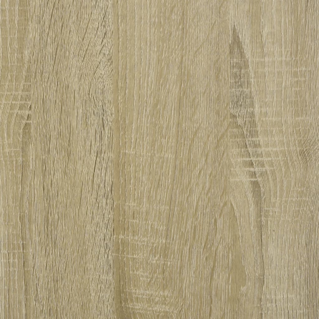 skrivebord med hylder 102x45x148 cm konstrueret træ sonoma-eg