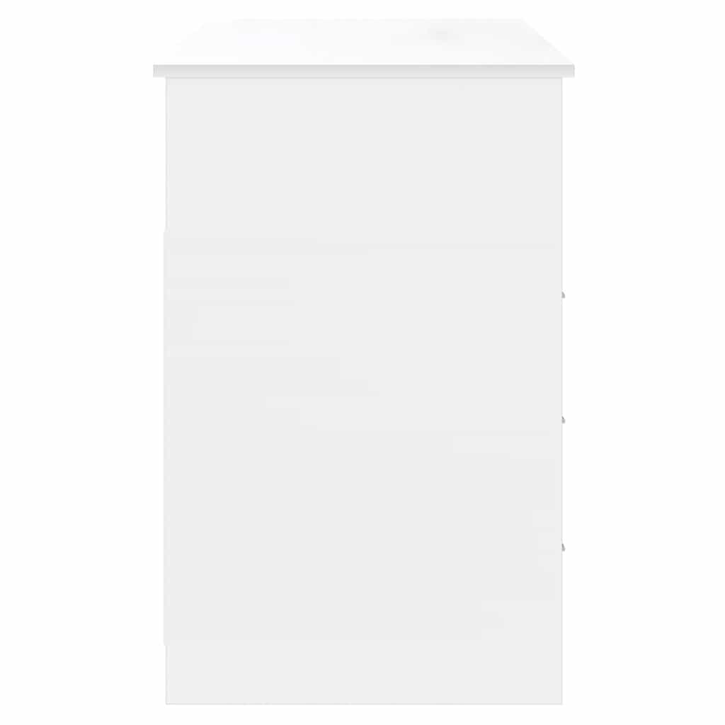 skrivebord m. hylder 102x50x76 cm konstrueret træ hvid