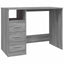 skrivebord m. skuffer 102x50x76cm konstrueret træ grå sonoma-eg