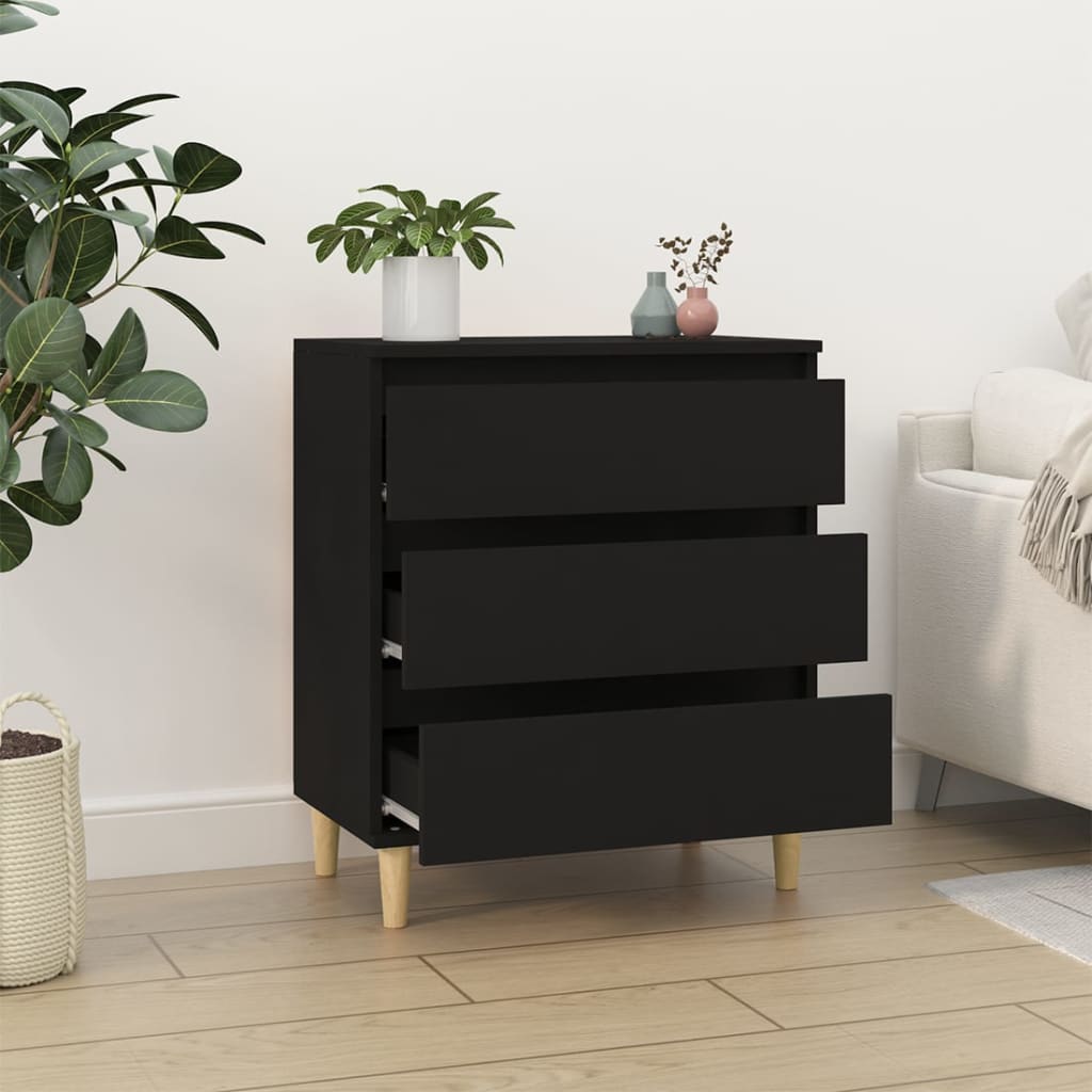 skænk 60x35x70 cm konstrueret træ sort