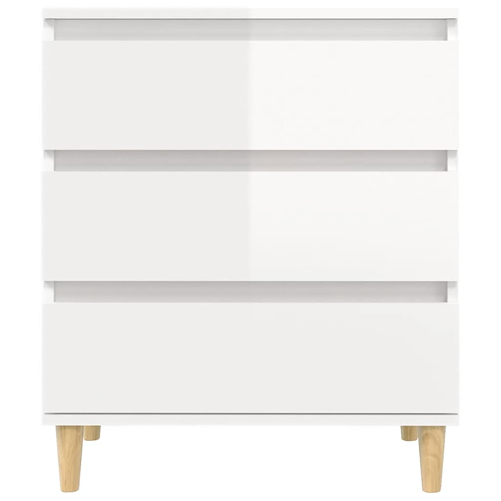 skænk 60x35x70 cm konstrueret træ hvid højglans