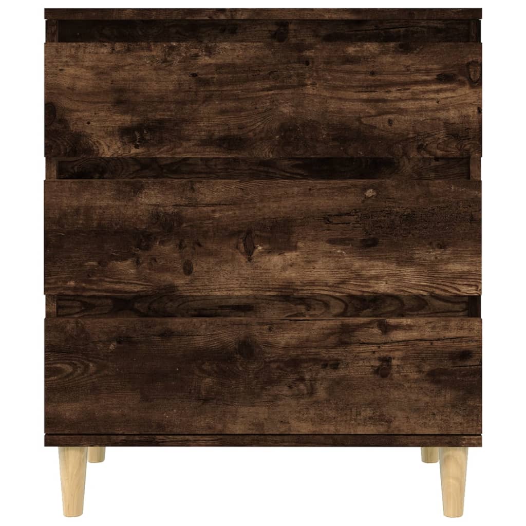 skænk 60x35x70 cm konstrueret træ røget egetræsfarve