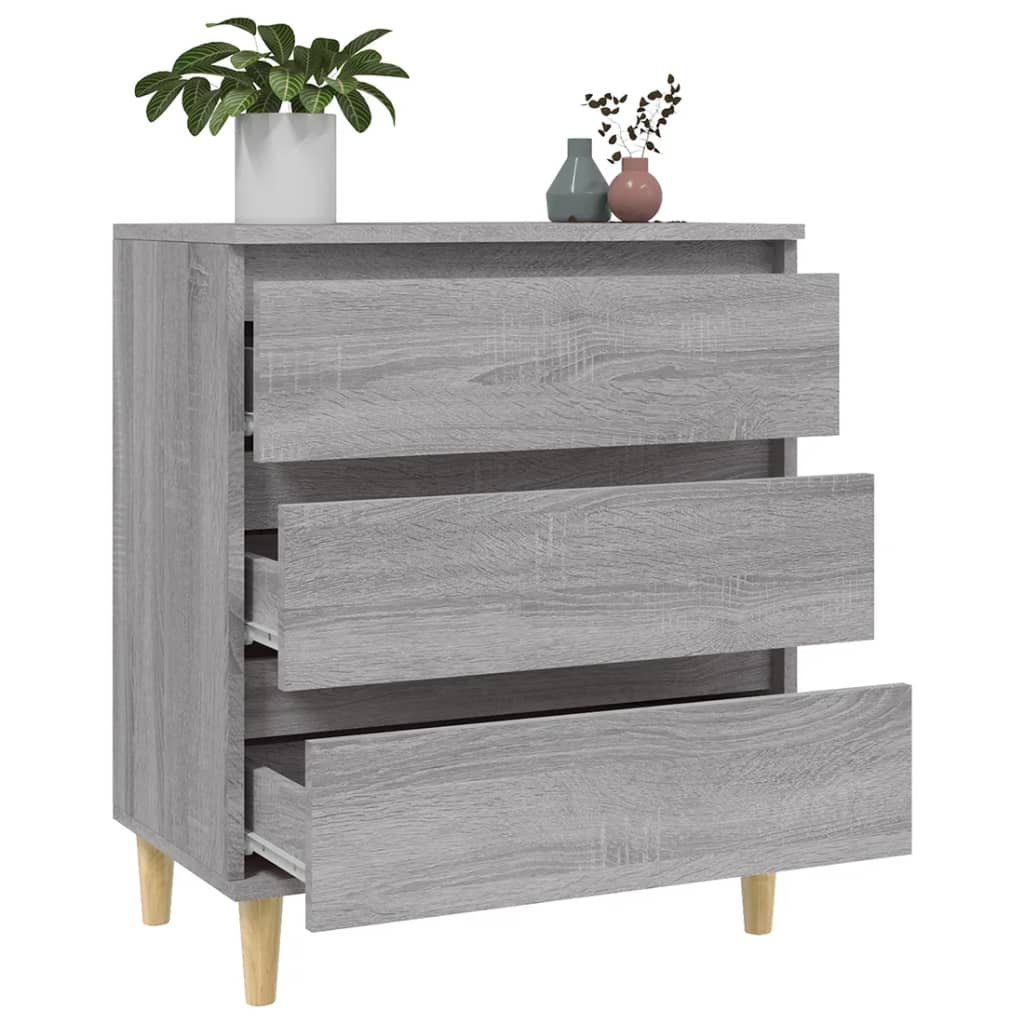 skænk 60x35x70 cm konstrueret træ grå sonoma-eg