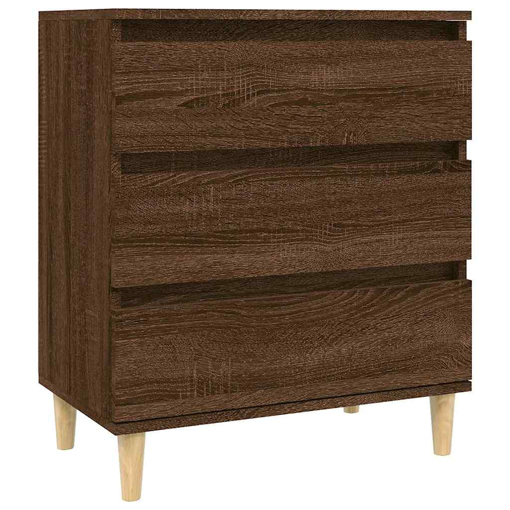 skænk 60x35x70 cm konstrueret træ brun egetræsfarve