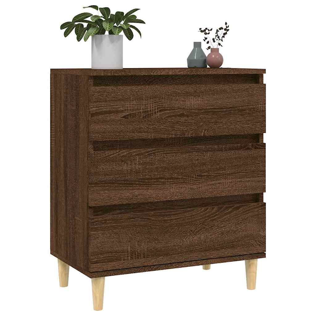 skænk 60x35x70 cm konstrueret træ brun egetræsfarve
