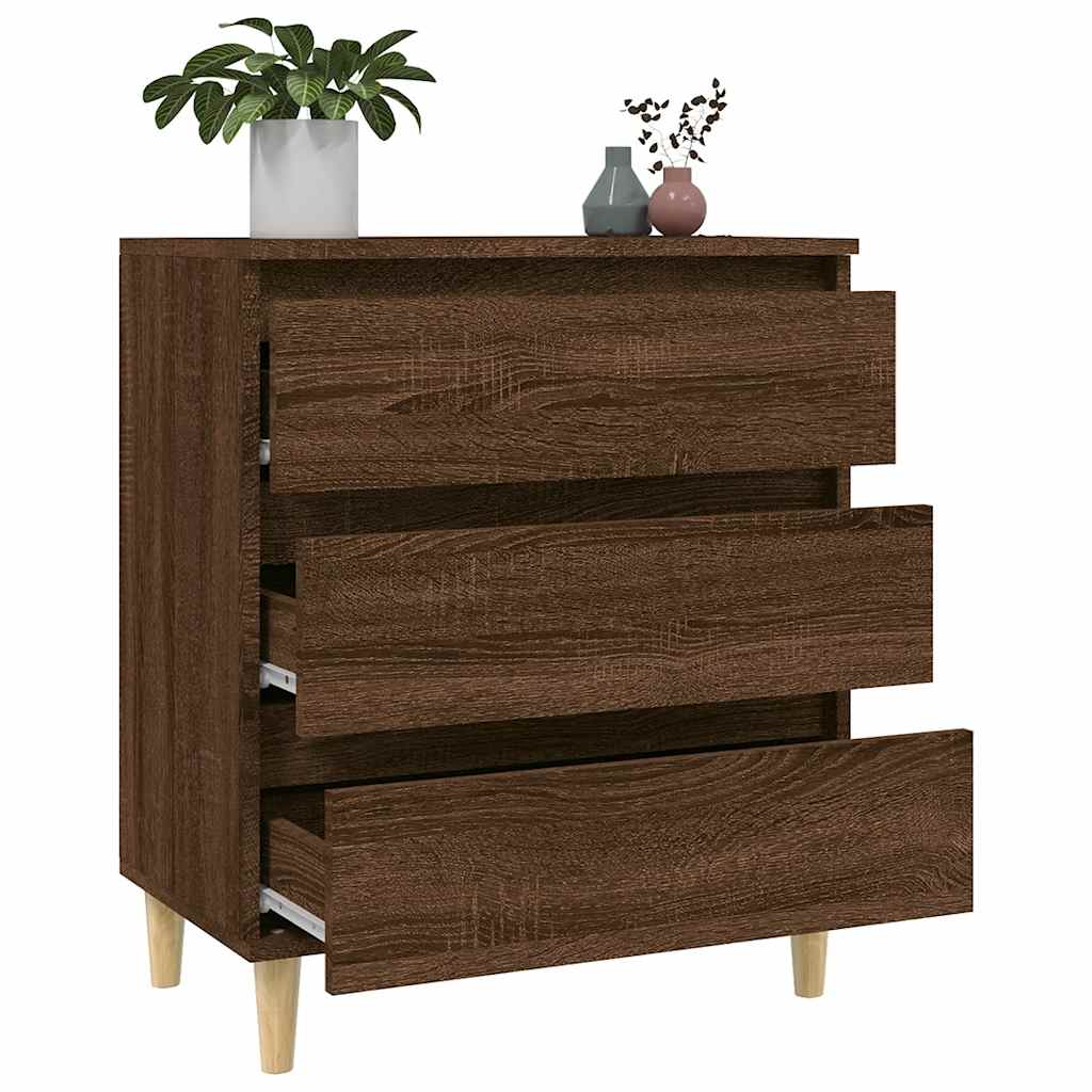 skænk 60x35x70 cm konstrueret træ brun egetræsfarve
