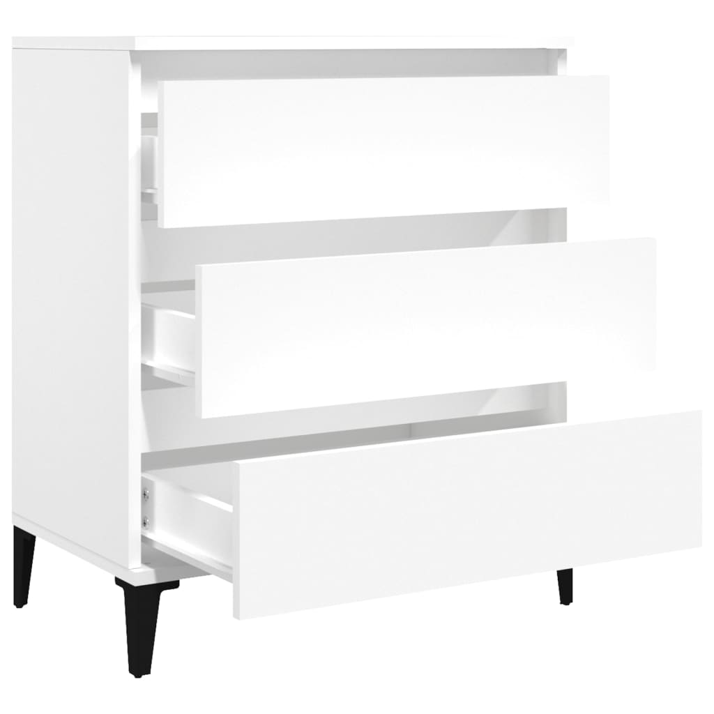 skænk 60x35x70 cm konstrueret træ hvid