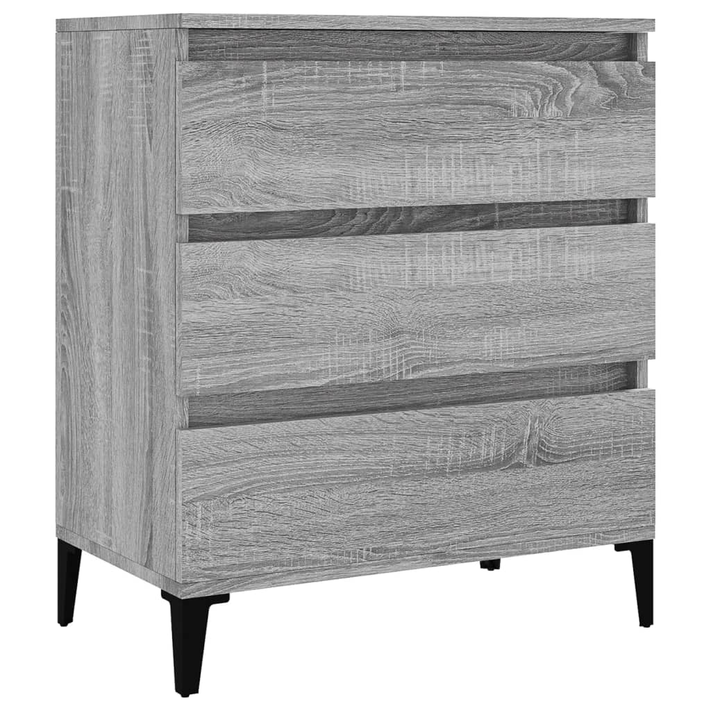 skænk 60x35x70 cm konstrueret træ grå sonoma-eg
